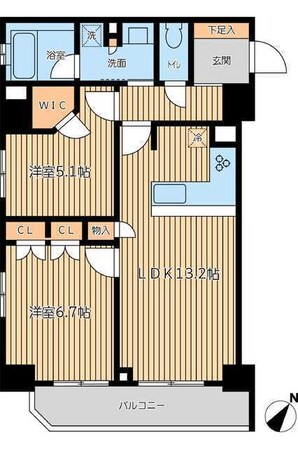 森下駅 徒歩7分 8階の物件間取画像